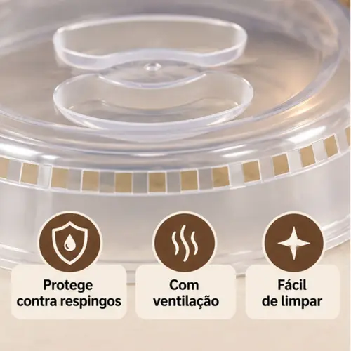 Tampa Protetora para Micro-ondas Antirrespingo 26cm