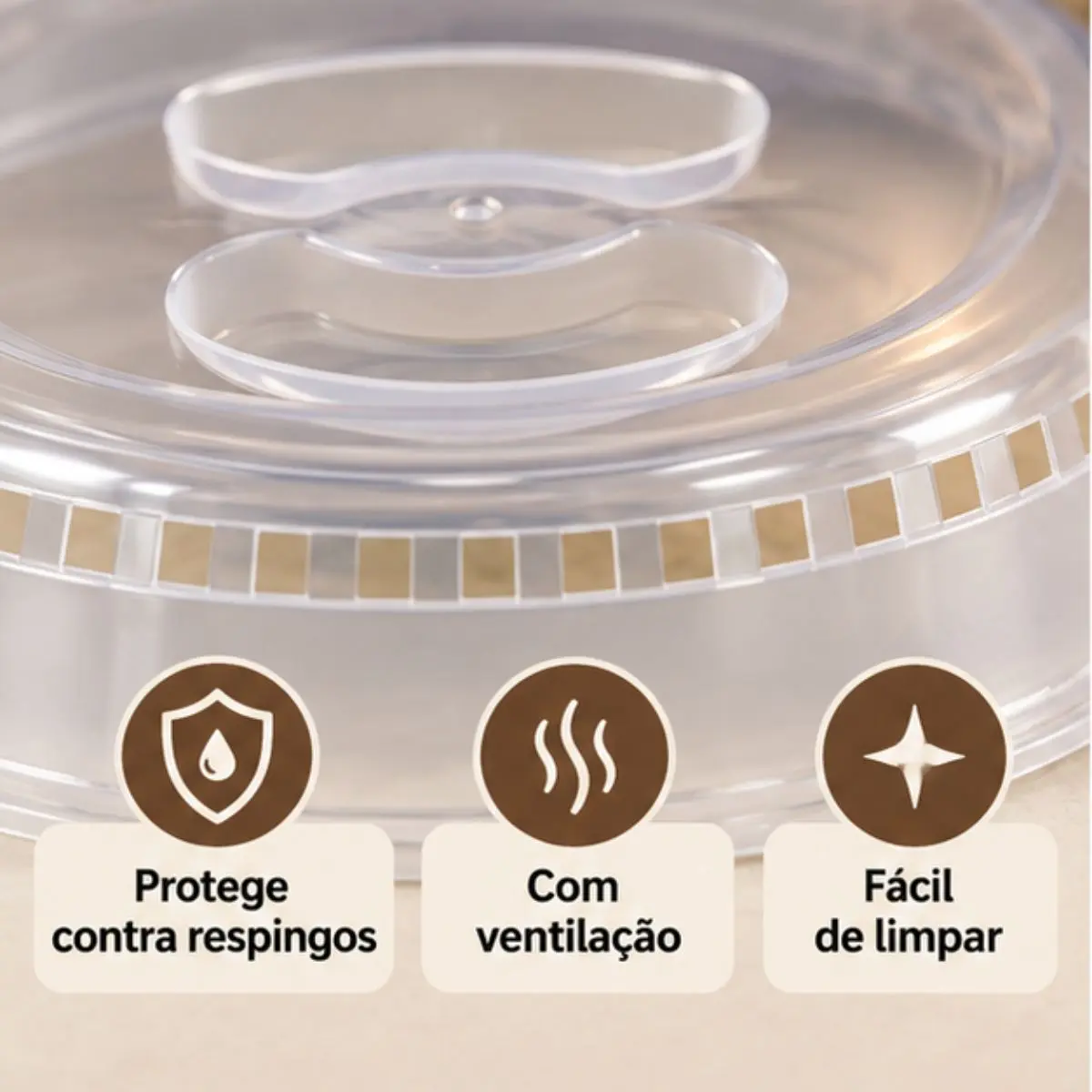 Tampa Protetora para Micro-ondas Antirrespingo 26cm