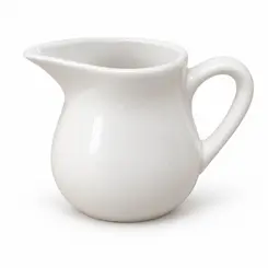 Leiteira de Porcelana Branca Clean com Alça e Bico 190ml