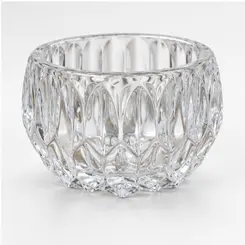 Vaso Decorativo de Vidro Transparente com Relevo Elegante