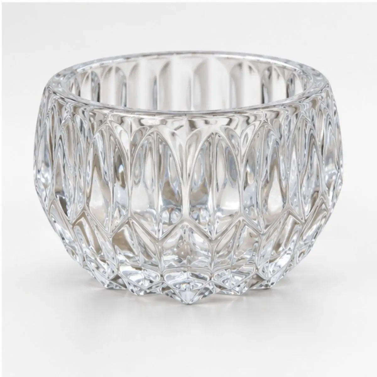 Vaso Decorativo de Vidro Transparente com Relevo Elegante