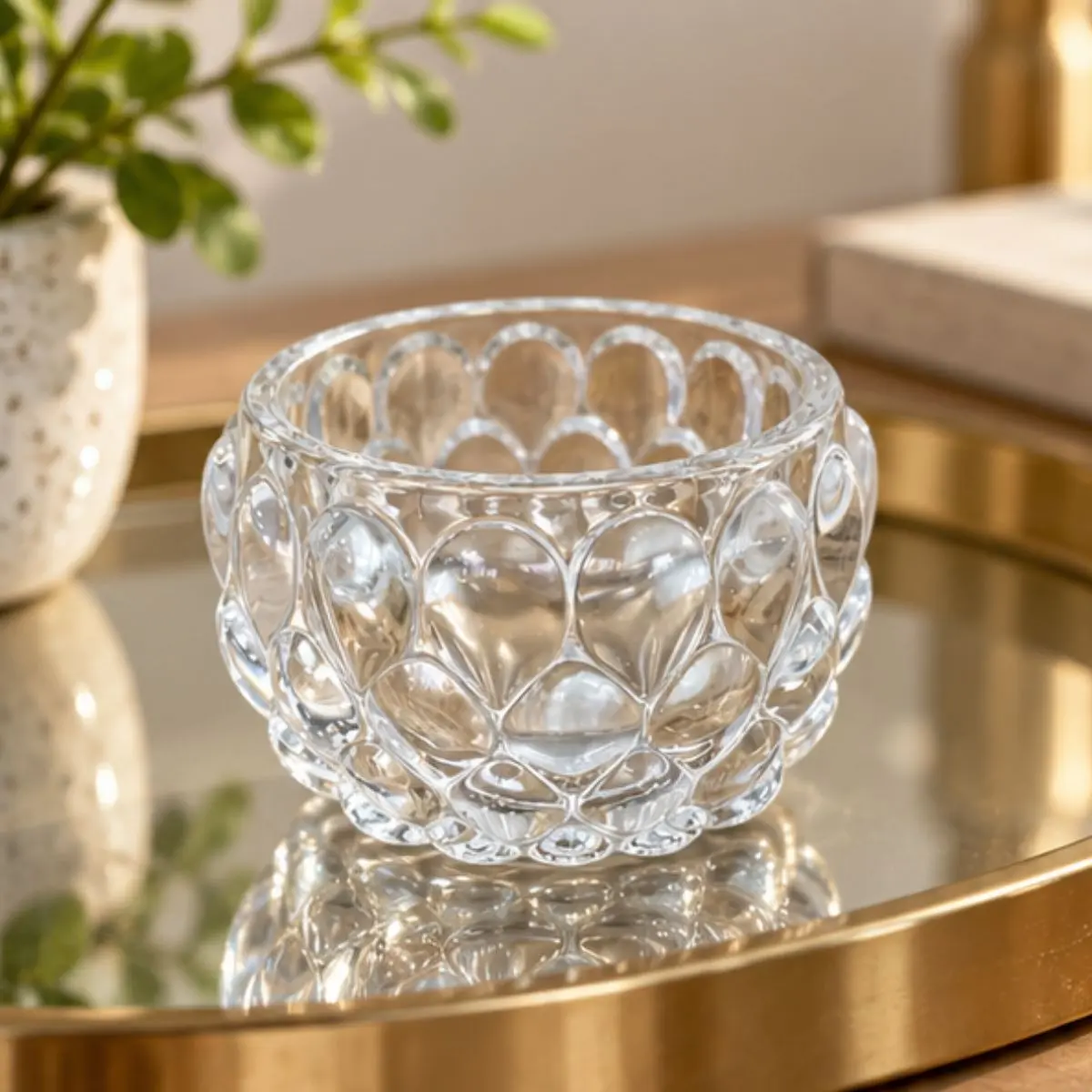 VASO DE VIDRO TRANSPARENTE
