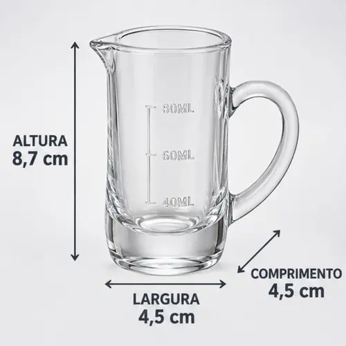 MINI JARRA VIDRO TRANSPARENTE