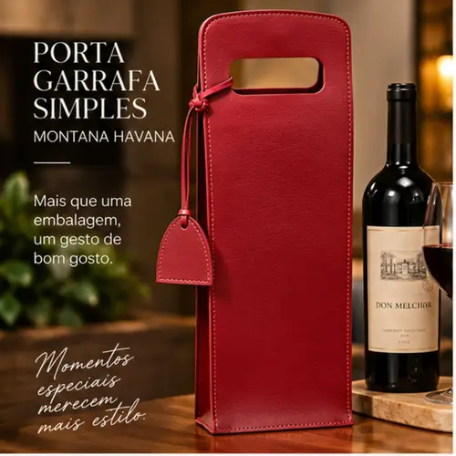 Porta-Garrafa Individual Montana Vermelho com Alça 40 cm