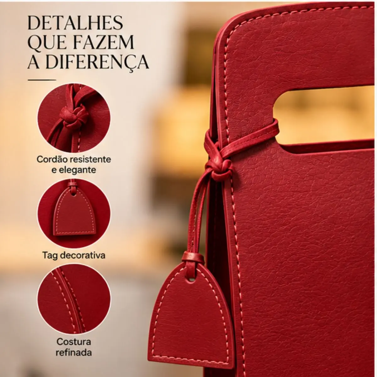 Porta-Garrafa Individual Montana Vermelho com Alça 40 cm