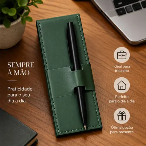 Bloco de Anotações Montana Verde-Musgo com Capa Decorativa 6x17cm
