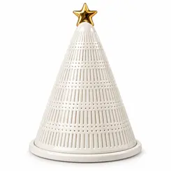 Porta-Panettone Árvore de Porcelana Branco 34x21cm