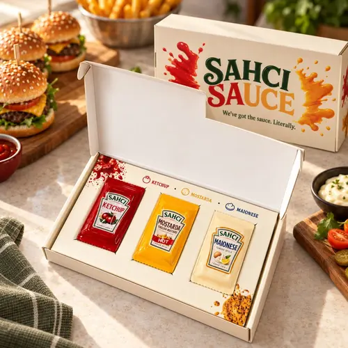 Caixa Organizadora para Sachês de Molhos Ketchup Mostarda Maionese